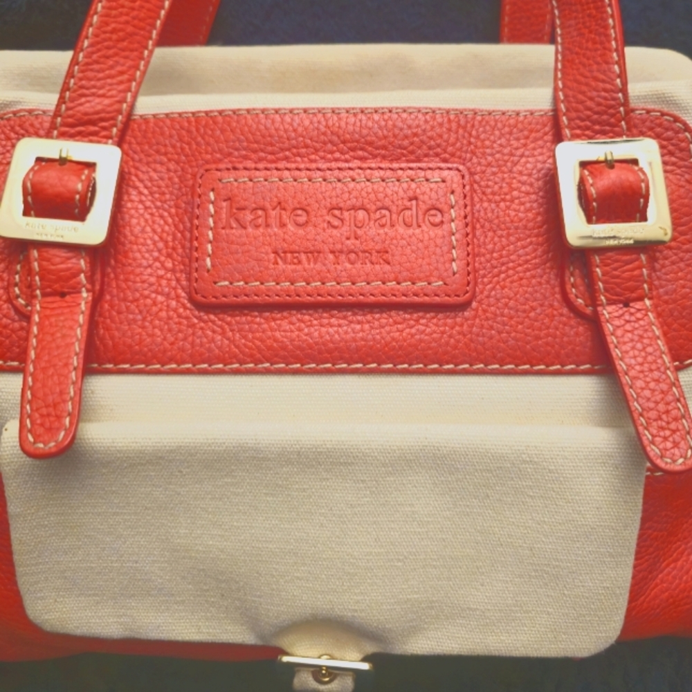Kate Spade Red and Cream Women's Bag (Excellent Condition,used Once)